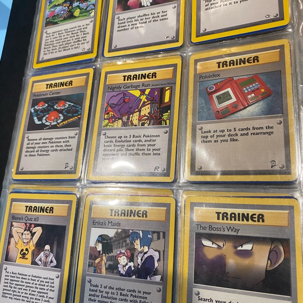 Vintage Pokemon Trainer Cards and Newer 68 cards all in great condition